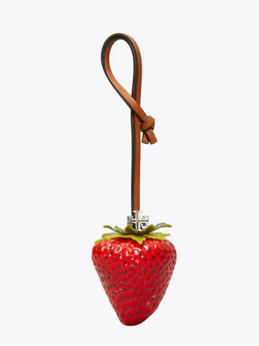 Tory Burch Strawberry Bag Charm • New Poppy / Tempranillo